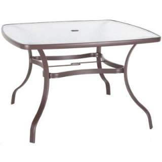 44 In. Glass Top Steel Patio Dining Table T 00503A at The Home Depot 