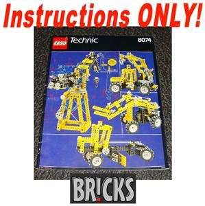 INSTRUCTIONS ONLY LEGO 8074 UNIVERSAL SET w/FLEX SYSTEM  
