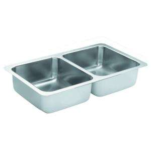   Stainless Steel 32 in. x 18.69 in. x 8 in. Double Bowl Kitchen Sink