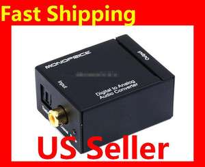 New Video Digital Coax & Optical Toslink to R/L Stereo Audio Converter 