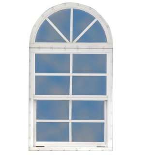   Hung Aluminum Window With Sunburst Window_1824SUN 