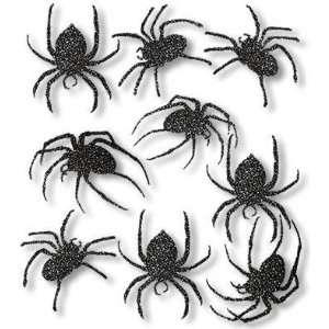 Schwarze Glitter Spinnen Scherenschnitte  Spielzeug