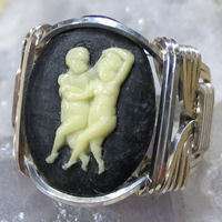 Gemini Zodiac Astrology Sign Sterling Silver Wire Wrapped Ring ANY 