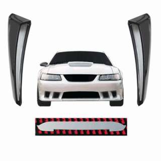 01 04 FORD MUSTANG CHROME HOOD & SIDE SCOOP INSERTS FMS  