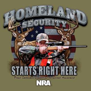 NRA T Shirt NEW Homeland Security  Starts right here  