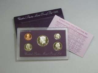 1991 S United States Mint Proof Coin Set  