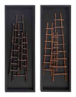 Wood Ladder Collage Wall Decor Set Of 2 758647684892  