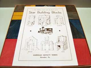   Wood Architectural Blocks Circa 1927 Mint American Novelty PA.  