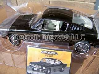 18 Ertl Authentic Black Ford 1965 Mustang Fastback  