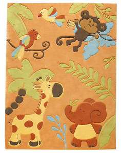 Kinderteppich Teppich Zoo, Farbe orange, 120x180 Neu  