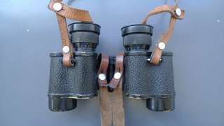 WWII SWISS MILITARY ARMY Kern Leica Binoculars Field Glass  Leather 