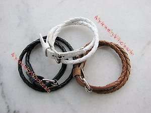 Wholesale lots 30 pieces leather Bracelet Free Shipping  