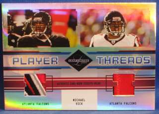 2004 LEAF LIMITED PLAYER THREADS PRIME MICHAEL VICK DUAL 4 COLOR PATCH 