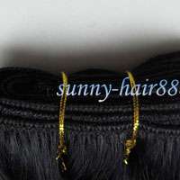 20Long x 50Wide Weft Human BODY WAVY Remy Hair Extensions #01 Jet 