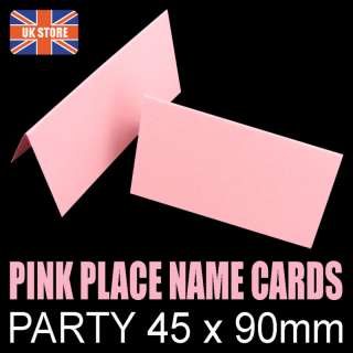 200 x Pink Place Name Cards Girls Posh Party Pink 225g  