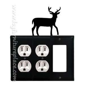    Wrought Iron Deer Triple Outlet/Outlet/GFI Cover