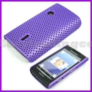 Mesh Back Cover Case Sony Ericsson Xperia X8 Purple  