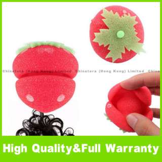 New Strawberry Sponge Hair Care Curlers Roller 6pcs D  
