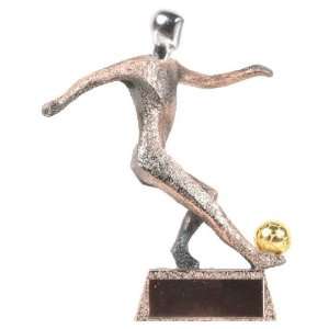  Small Abstract Soccer Kicker Statue   Copper Finish