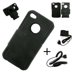   CASE BLACK/BLACK COVER CASE + CAR CHARGER + WALL CHARGER Cell Phones