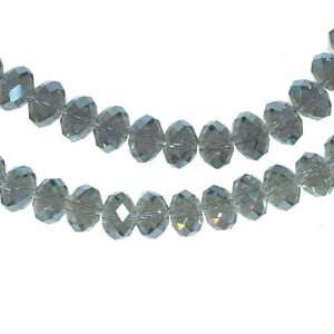 Black Diamond ab 8mm Crystal Glass Rondelle Beads Strand 