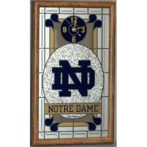    Notre Dame Irish Stained Glass Wall Clock
