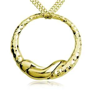  18k Gold Plated Sterling Silver Open Circle Pendant, 18 Jewelry