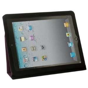  Purple super Slim Leather Case With Stand For iPad2 