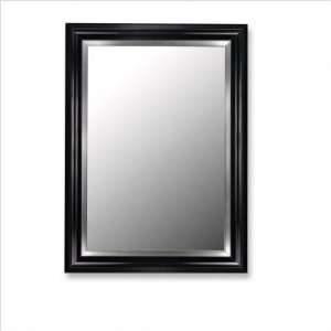  Wall mirror with glossy black finish with stainless liner 