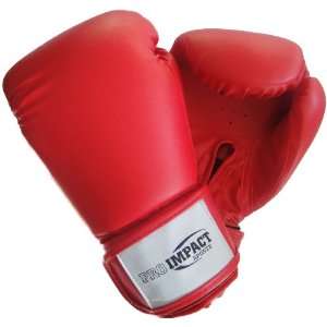     PU Leather Training Boxing Gloves   Red 16 Oz.