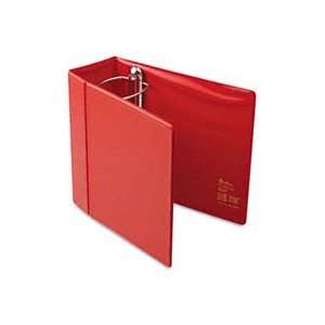   Binder With Finger Hole, 5 Capacity, Red AVE79586