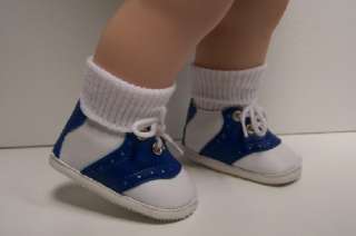 DK BLUE Saddle Doll Shoes Fit Marie Osmond Adora Belle♥  