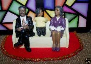 New African American Church Pew Figurine  