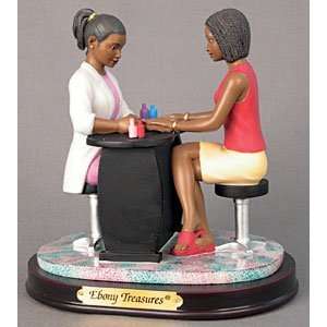  African American Figurine Salon Jazzin Up the Nails
