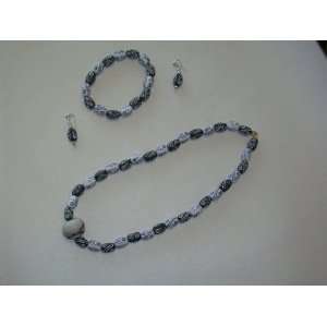  Black/white Beaded Jewelry Set: Arts, Crafts & Sewing