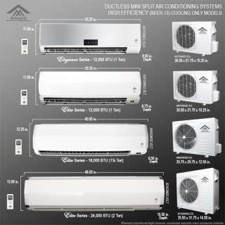 Full Line of Amvent Ductless Mini Split Air Conditioning Systems