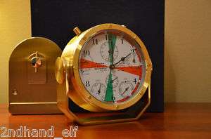    COMMODORE TIDE Maritime brass Alarm Desk clock On Sale NowNEW/NEU