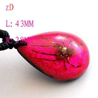 C7607 Fashion Artificial Amber Spider Pendant Necklace  