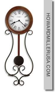 Howard Miller wrought iron pendulum wall clock  YVONNE  