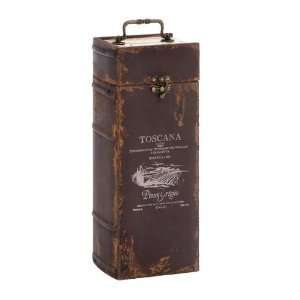  Toscana Antique Wood Wine Bottle Holder Box [Kitchen 