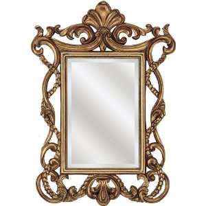  Antique Gold Finish Scroll Wall Mirror: Home & Kitchen