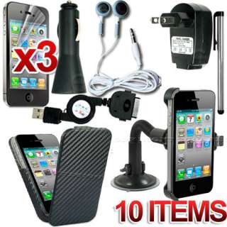   BACK CASE CAR MOUNT CHARGER USB CABLE FOR APPLE IPHONE 4 4S 4TH  
