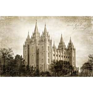  Salt Lake Temple LDS Temple Art Plaque with Easel