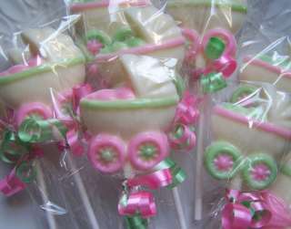 40~ Baby Shower Carriage chocolate lollipop favors  