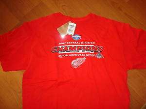 DETROIT RED WINGS 2007 DEADSTOCK RARE shirt SIZE LARGE  