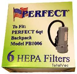 Perfect / Oreck 6 Quart Hepa Vacuum Cleaner Bags  