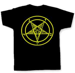 BAPHOMET/PENTAGRAM T SHIRT satan black death metal goth  