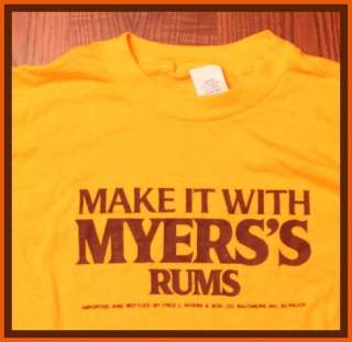 Myerss Rum Beer Brewery NEW T Shirt L  