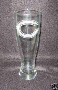 Chicago Bears Glass   2 New Etched Beer Glasses  