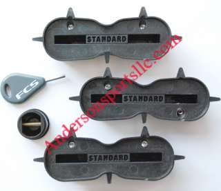 FCS Style Surfboard Fin Boxes, leash cup, FCS key  